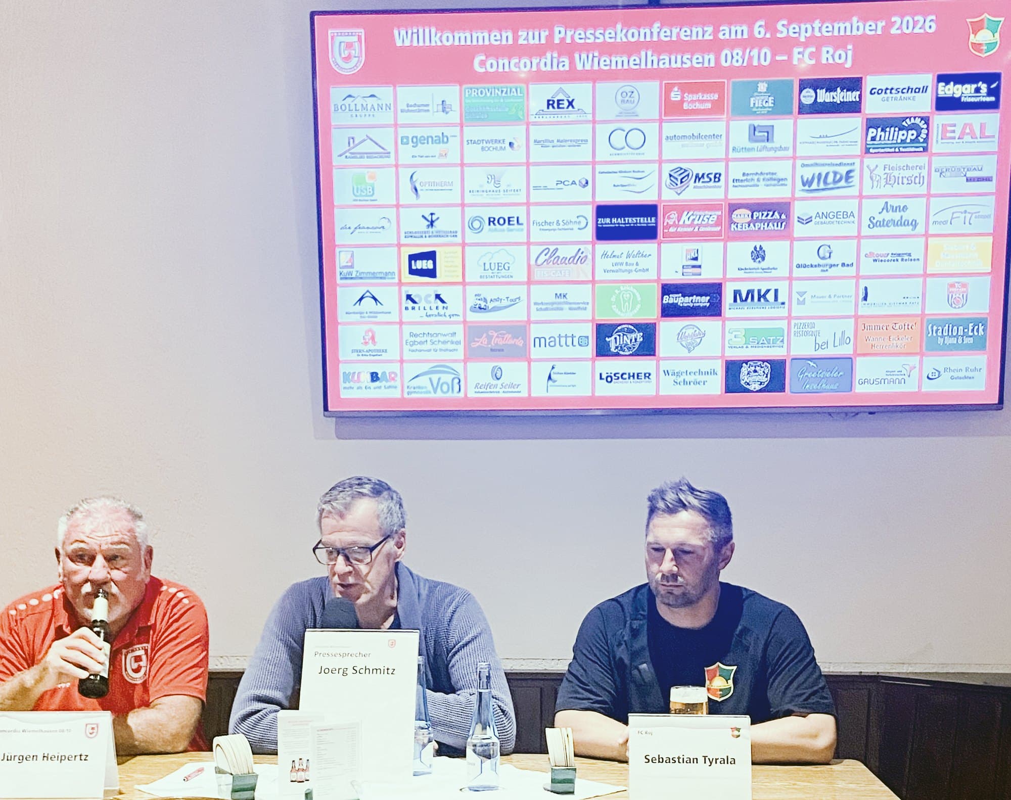 Pressekonferenz am 6. September 2026: Jürgen Heipertz, Pressesprecher Jörg Schmitz und Sebastian Tyrala